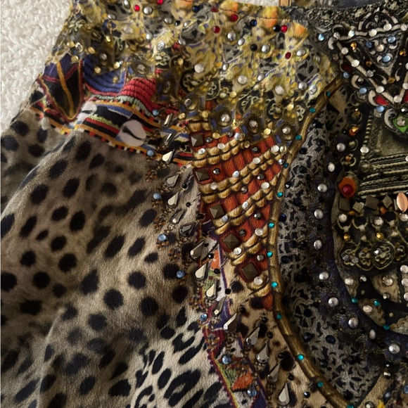 Camilla  Asymmetrical Sleeveless Silk top - Picture 5 of 16